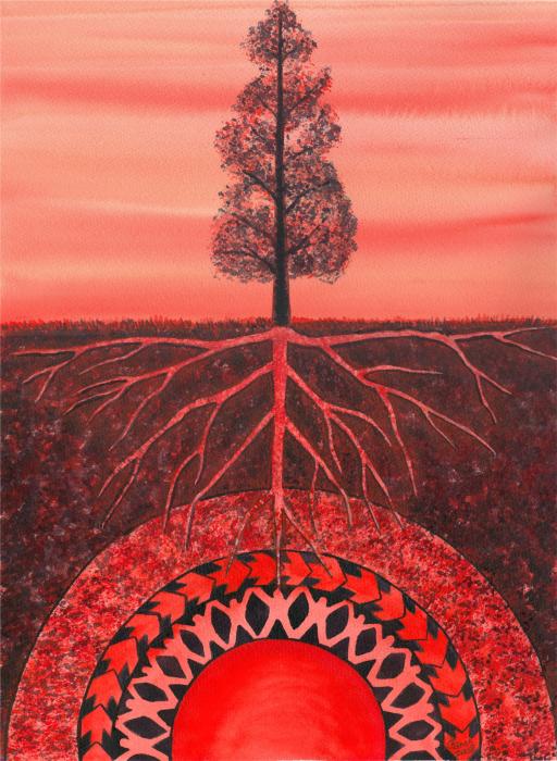 Root Chakra Tree by Catherine G McElroy